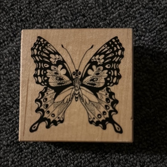 Other - Vintage Y2K 2001 Butterfly Wooden Stamp
